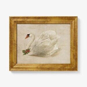 Threshold Studio McGee 10x8 Swan Framed Wall Art - Target Christmas 2024
